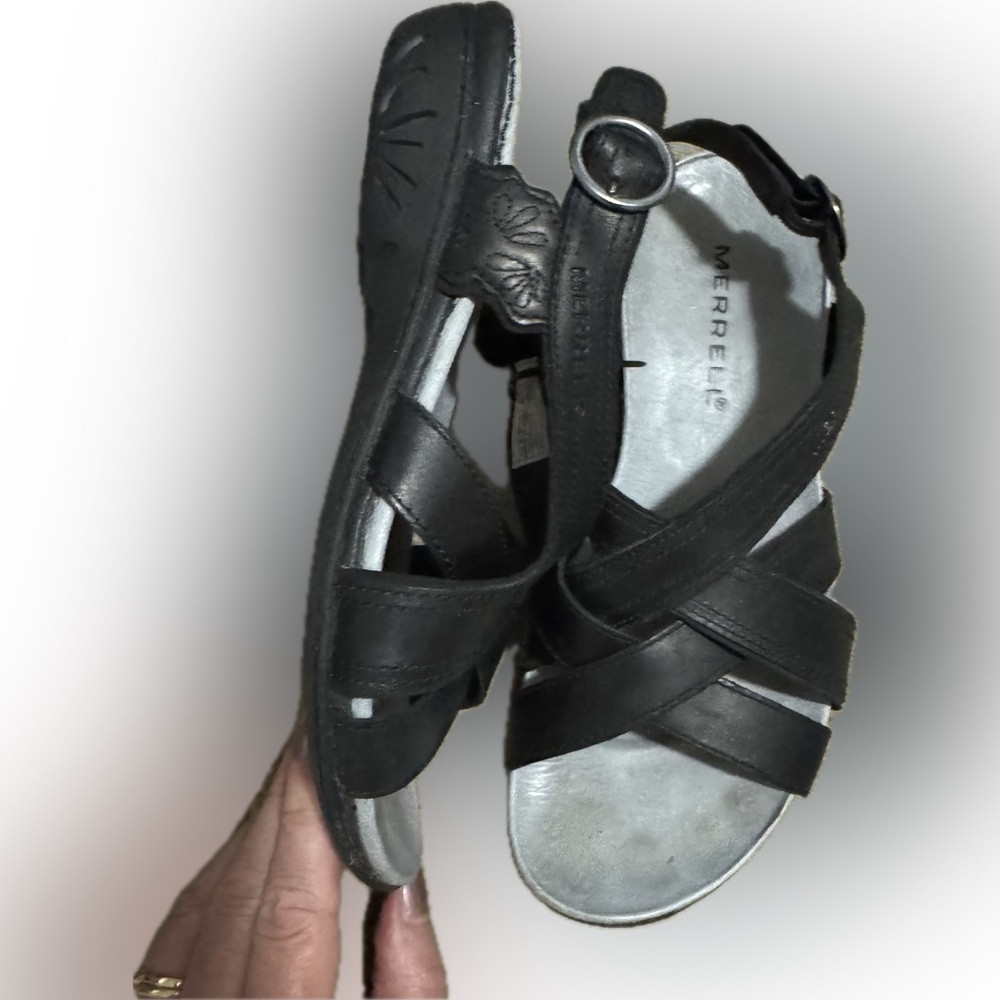 Merrell Bassoon Black Walking Sandals